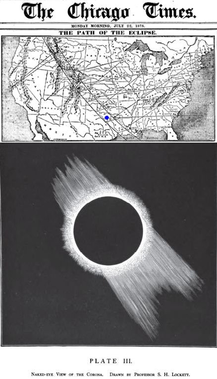 From Report of the Observations of the Total Solar Eclipse, July 29, 1878, Made at Fort Worth, Texas, Ed. by L. Waldo